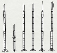 NASA Famille de lanceurs légers SCOUT 1961-1994 1/144 (en impression 3D)