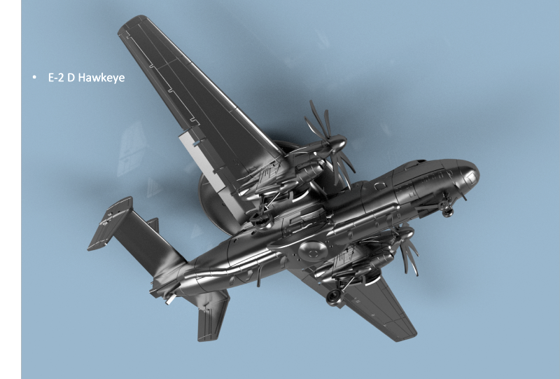 Grumman E-2 C/D Hawkeye x2 1/700 - impression 3D