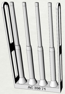 Canons de 380mm Richelieu x8 1/350 - en impression 3D