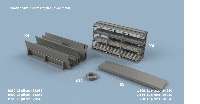 Chantier naval : Barres et plaques de métal 1/700 x28 - impression 3D
