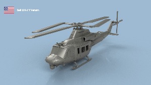 Bell UH-1 Y Venom 1/350 x4 - impression 3D