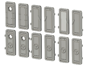 Set de portes n°2 1/400 x20 paires en impression 3D