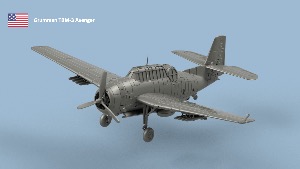 Grumman TBM Avenger 1/700 x5 - impression 3D