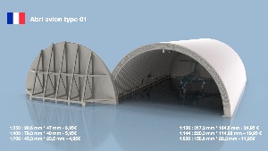 Abri avion type 01 1/400 X1 - impression 3D