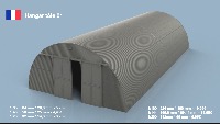Hangar tôle 01 1/400 X1 - impression 3D