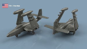 McDonnell F2H Banshee x1 1/200 - Impression 3D