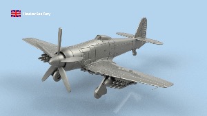 Hawker Sea Fury 1/350 x5 - impression en 3D