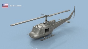 Bell UH-1 Huey 1/100 x1 - impression 3D