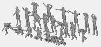 Personnel de pont d'envol - poses spéciales x 20 1/350 - Impression 3D