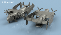 C-2 Greyhound x1 1/100 - impression 3D