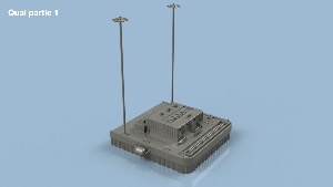 Quai US Moderne de Statten Island 1/200 - impression 3D