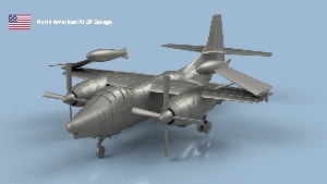 North American Savage x1 1/200 - impression 3D