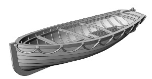 Dinghy Royal Navy 1/400 x5 - impression 3D