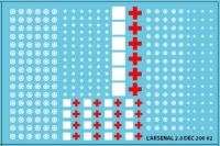 Etoiles blanches et Croix rouges US Army 1/200