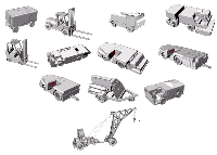 Pack de véhicules pour les porte-avions USN années 80-90 x63 1/700 - impression 3D