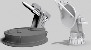Lanceur Tartar x1 avec radar SPG-51 x2 1/200 - impression 3D