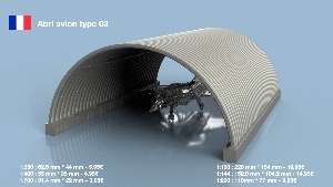 Abri avion type 03 1/400 X1 - impression 3D