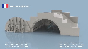 Abri avion type 04 1/400 X1 - impression 3D