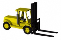 Hyster 250 Large Forklift x2 1/100 - impression 3D