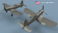 Change Vought Corsair F4U 1/700 x5 - impression 3D