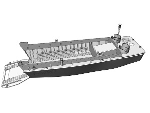 LCVP (Landing Craft Vehicle & Personnel) 1/400 x5 - impression 3D