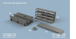 Chantier naval : Barres et plaques de métal 1/144 x11 - impression 3D