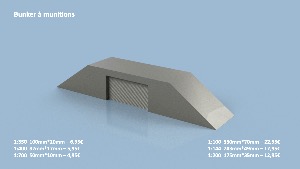 Bunker à munitions 1/100 X1 - impression 3D