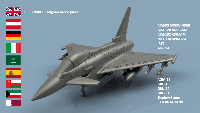 EF-2000 Eurofighter Typhoon 1/700 x5 - impression 3D