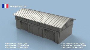 Garage type 01 1/400 X1 - impression 3D