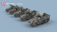 T19 105mm Howitzer motor carriage 1/700 x10 - impression 3D