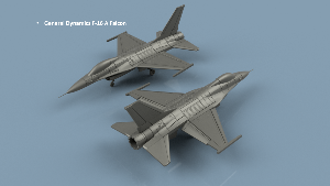 General Dynamics F-16 1/200 x1 - impression 3D