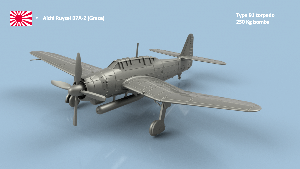 Aichi Ruysei B7A-2 (Grace) 1/400 x5 - impression 3D