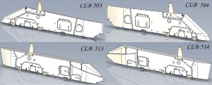 CLB 503, 504, 513 et 514 (Cheminée Lance-Bombe) 1/48