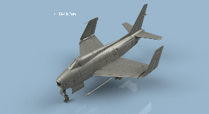 FJ-4 B Fury 1/100 x1- impression 3D