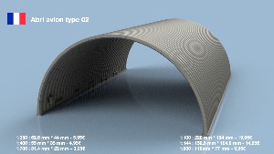 Abri avion type 02 1/400 X1 - impression 3D
