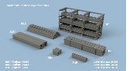 Chantier naval : Planches et poutres en bois 1/700 x71 - impression 3D