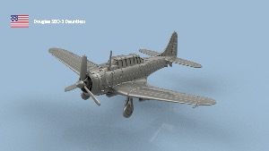 Douglas SBD Dauntless 1/700 x5 - impression 3D