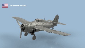 Grumman F4F Wildcat 1/144 x1 - impression 3D