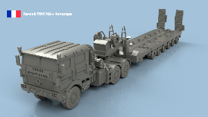Renault TRM 700 avec ou sans remorque 1/144 - impression 3D