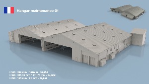 Hangar maintenance 01 1/400 X1 - impression 3D
