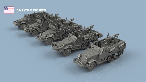 M21 81mm mortar carrier 1/144 x5 - impression 3D
