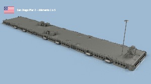 Quai US Moderne de San Diego 1/400 - impression 3D