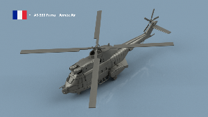 AS-330 Puma 1/350 x4 - impression 3D