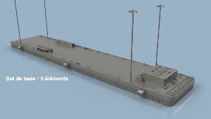 Quai US Moderne 1/400 - impression 3D