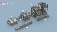 Passerelles et tours embarquement US Navy 1/700 x 12+8 - impression 3D