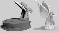 Lanceur Tartar x1 avec radar SPG-51 x2 1/200 - impression 3D