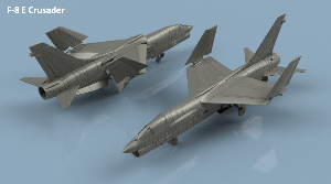 Vought F-8 / RF-8 Crusader US 1/200 x1 - impression 3D